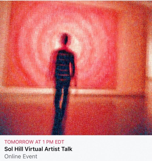 Join us for a virtual artist talk Tues May -8 1pm Eastern Time with photographer Sol Hill. Sol’s “me