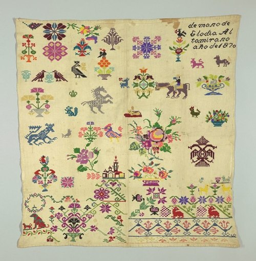 heaveninawildflower - Mexican needlework samplers.1) Early 19th...