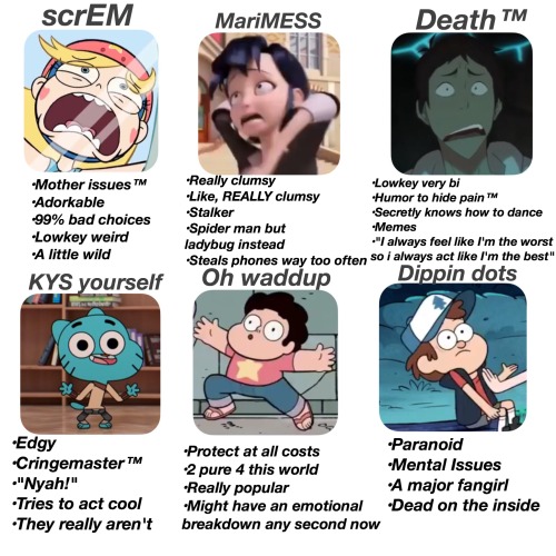 Porn Pics justanothercartoonnerd:  Tag yourself I’m