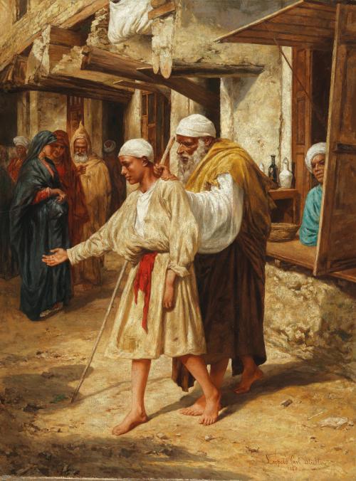 Blind Beggar, Leopold Carl Müller, 1878