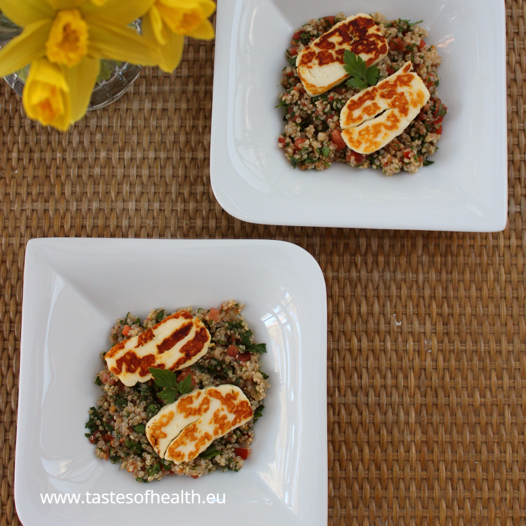 Tabbouleh With Quinoa
If you would like to make your tabbouleh even healthier, use quinoa instead of bulghur. And if you add grilled halloumi cheese on top, you will get a filling, healthy and delicious lunch dish.
By Tastes of Health