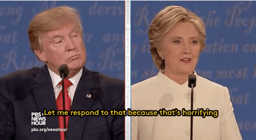 dashbeardconfessional:  mswyrr:  refinery29:  People will tell you who they are. Horrifying? Yes, yes it is. Gifs: PBS  he wants to “keep [us] in suspense” about whether he’s going to sabotage the peaceful transition of power which is absolutely