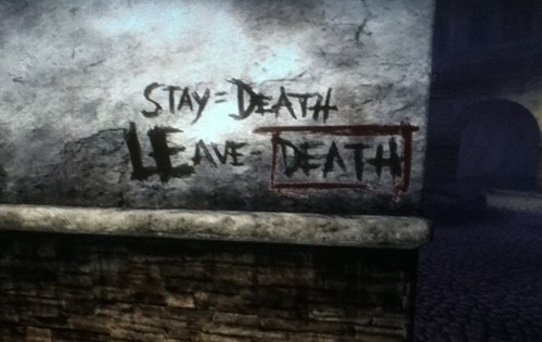 bethesdasfallout:   Dead Money graffiti. adult photos