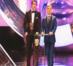 Martin Freeman and Henry Cavill presenting Best Documentary at the BAFTAS 2013.