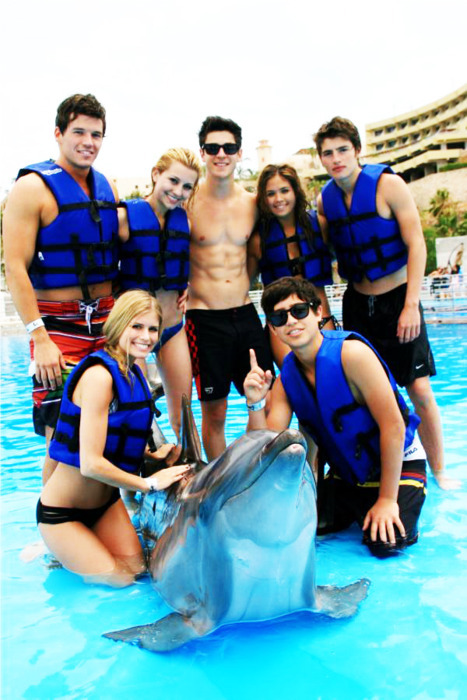 XXX David Henrie and blue life jackets one of photo