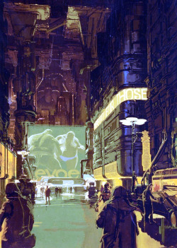 humanoidhistory:  Syd Mead concept art for Blade Runner, 1982.