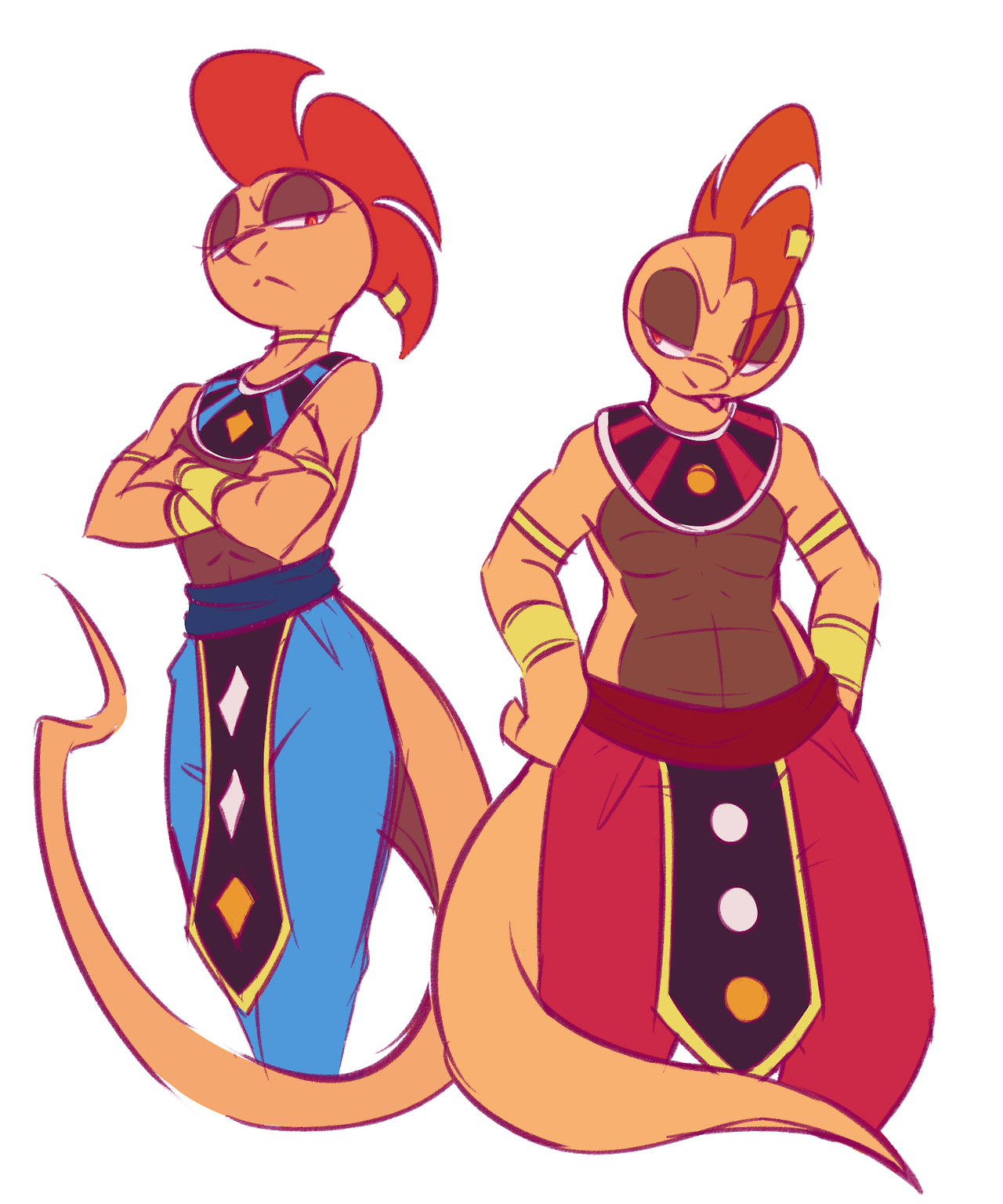 dragons-and-art:  the reason why i suddenly found myself doing DBS fanartthe outfits