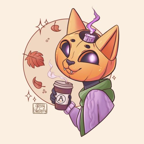 pumpkin cat✨☕️ #furryart #furry #furryfandomart #furryartist #anthroart #furrycute #furrycommission 