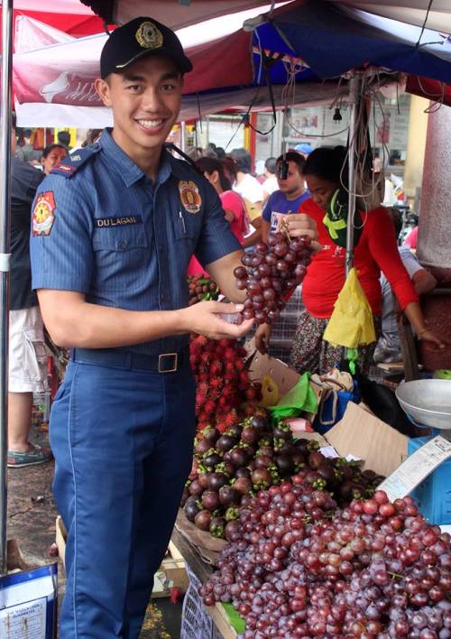 mashitayeah:  Police Officer Chris Comicho Dulagan  Hope he wins Mister Philippines. Igorot with meaty buns. Hihihi. I saw him on duty patrol once in Quiapo, Manila near Plaza Miranda. The first photo i think is taken near the SM outlet store in same