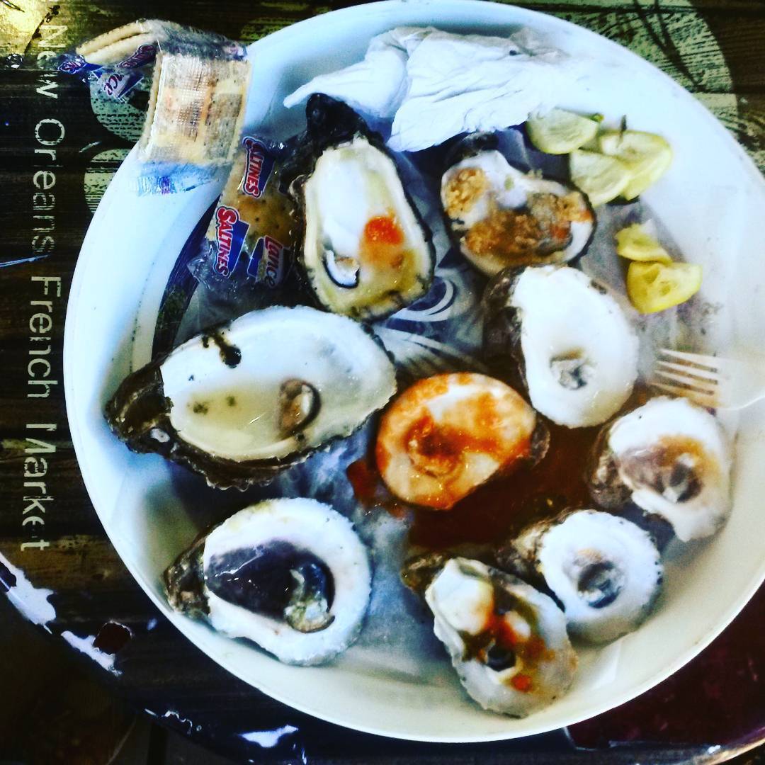 After. #oysters #oystersonthehalfshell #neworleans #mardigras #NOLA #vacation #frenchmarket