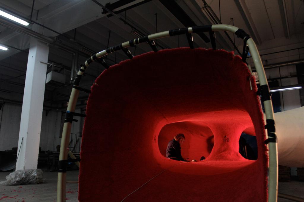 mexicanist:  Tuft Zürich, Numen/For Use’s installation made from tape and carpet.