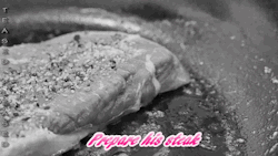 teased-pleased:  3 simple steps to a perfect Steak &amp; BJ day - Prepare his steak - Suck his cock and ruin him.