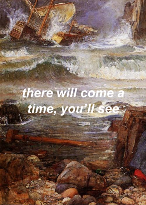 poetruusic: John William Waterhouse, Miranda (The Tempest) | Mumford &amp; Sons, After The Storm