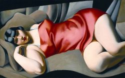 sulphuriclike:  Tamara de Lempicka_La Tunique Rose_1927 