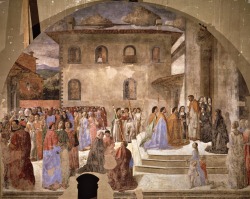 Cosimo Rosselli (Firenze 1439 - 1507), Miracolo del Sangue (Miracle of the Blood), 1584-86, detached fresco; Chiesa di Sant'Ambrogio, Firenze