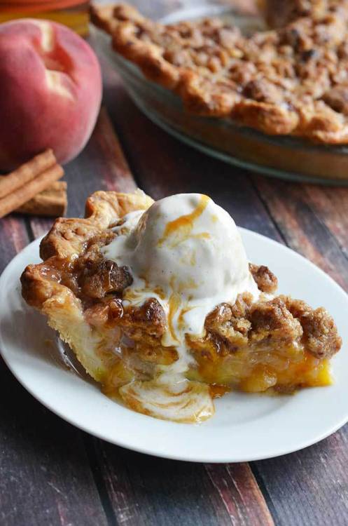 Maple Bourbon Brown Butter Peach Pie