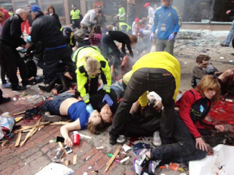 Imagen de las explosiones de la carrera de Boston del 2013.