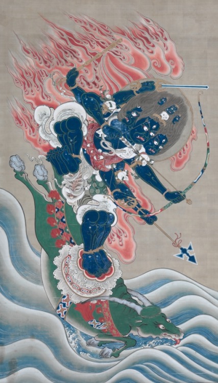 cma-japanese-art: Wisdom King of Great Awe-inspiring Power (Daiitoku myōō), mid-1800s, Cleveland Mus
