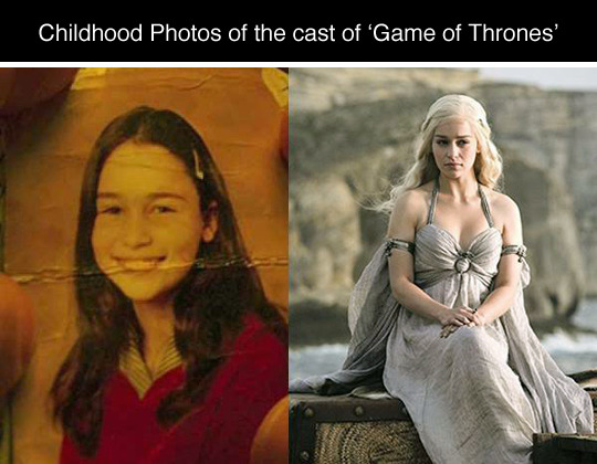 tastefullyoffensive:  Childhood Photos of the cast of ‘Game of Thrones’ (photos