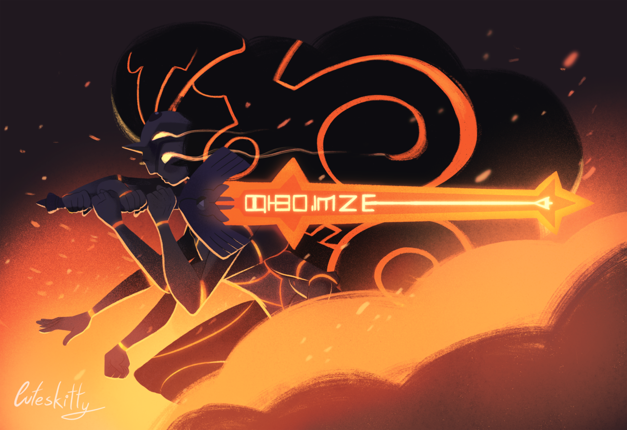 cuteskitty: Here is Obsidian!  Find me in Twitter and Instagram @cuteskittyart  