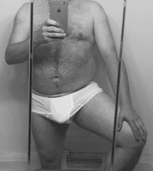 jockednstrapped4fun:Monday’s Hanes Messing around a little this morning in my Tighty Whities