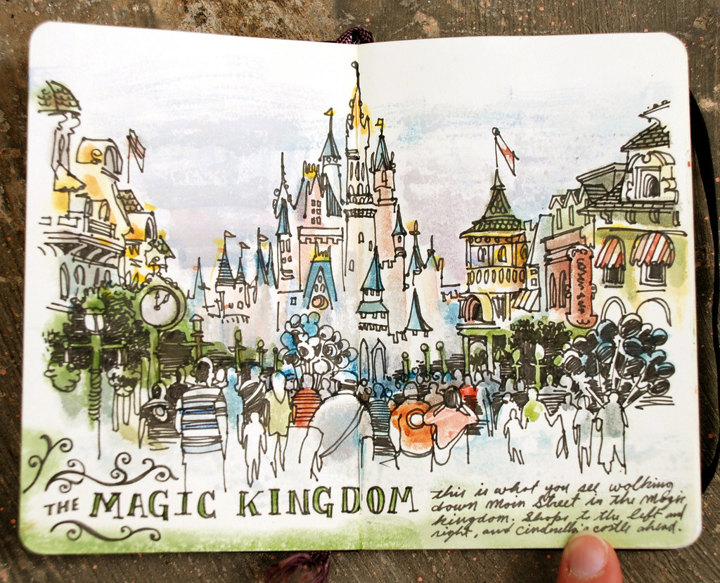 davidesky2:  Sketches of Walt Disney World by Chris Buchholz. 