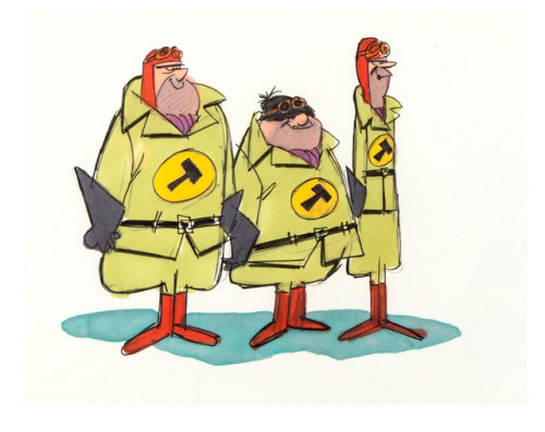talesfromweirdland:Concept art for the 1969 Hanna-Barbera series, Dastardly and Muttley in Their Fly