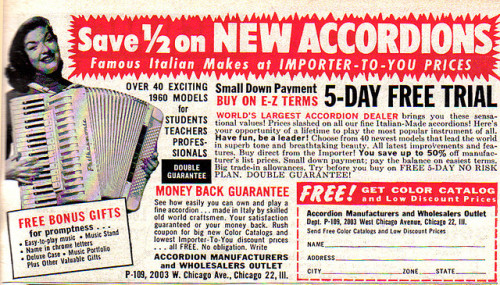 Save ½ on new accordians by Steve porn pictures