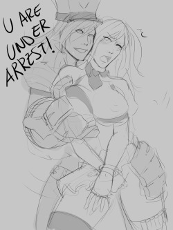 Caitlyn and Vi heheheehe WIP Follow me for