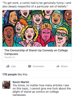 lorire-dorable:  soycrates:  brakehage:  this comment truly encapsulates my feelings as well  The picture is hilarious because everyone else of different genders and nationalities and sizes and etc. is laughing and having fun because there’s a comedian
