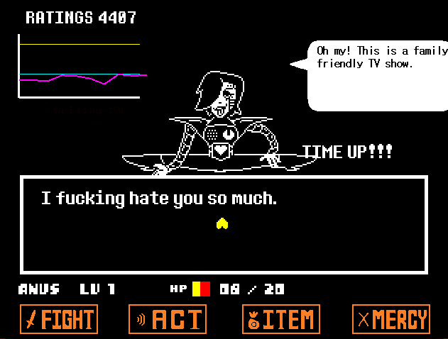 tdm1:  Compilation of the few times I had to do Mettaton’s quiz due to dying so