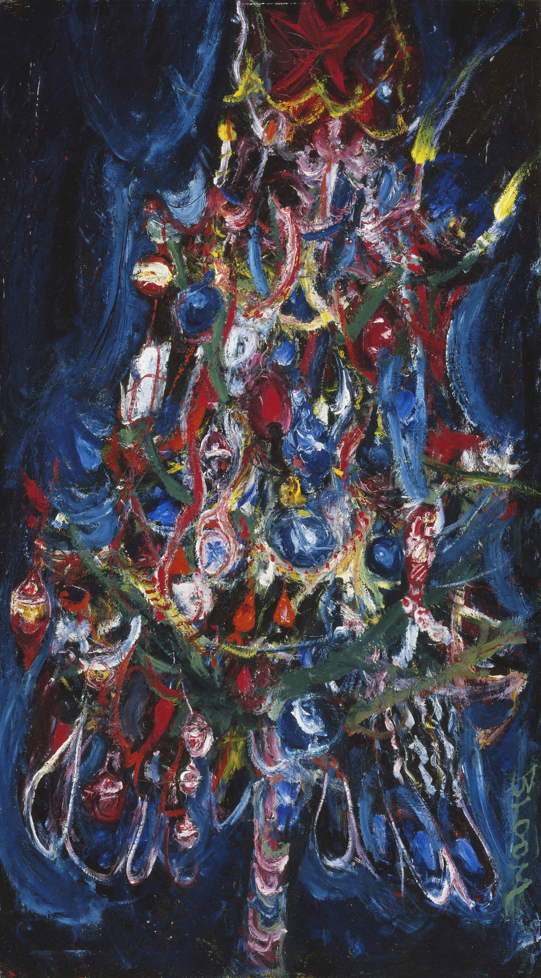 Hyman Bloom (1913- 2009, American) ~ Christmas Tree,1939  [Source: mfa.org] #hyman bloom#american art#christmas tree