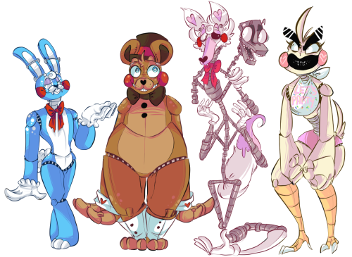 mayadile:I FINALLY DID ITHERE THEY ARE((edit: Now with Golden Freddy,Zombon and Marionette ))