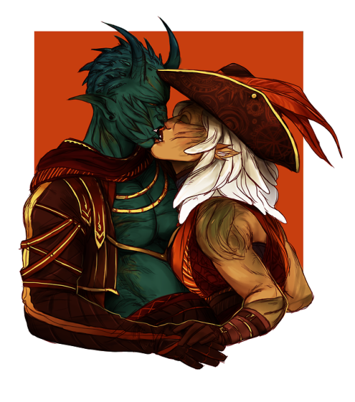 tricos-here:Commissions for @shahenor of their Claec and @setahart ‘s Saive Thank you again! `v`
