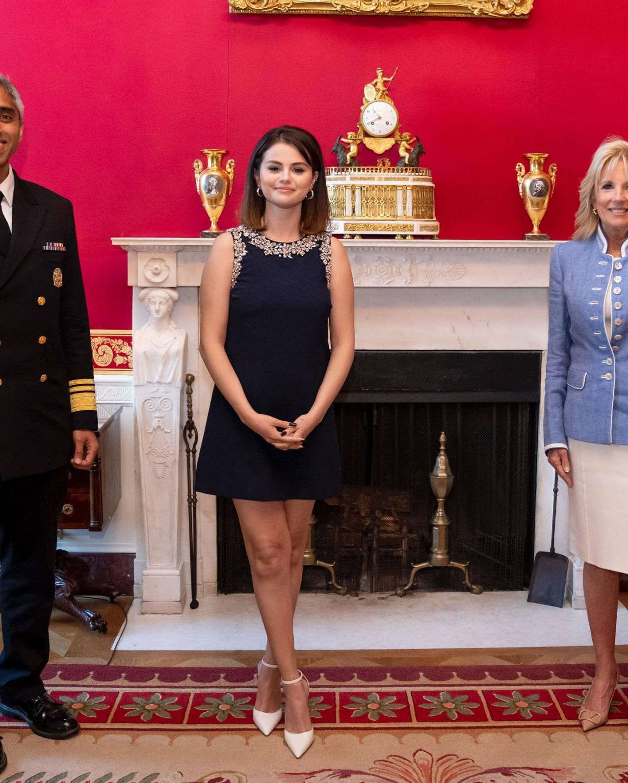 New Picture Of Selena Gomez With The President Joe Biden, And With First Lady Jill Biden And Dr. Vivek Murthy, At The White House #selena gomez#jill biden#vivek murthy