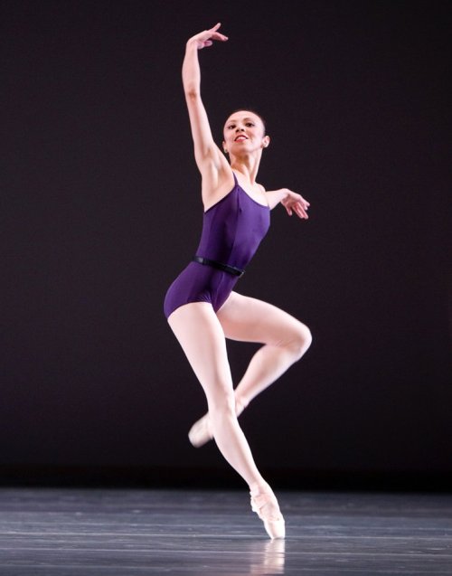 Pacific Northwest Ballet Principal Dancer Kaori Nakamura in Christopher Wheeldon’s Polyphonia.