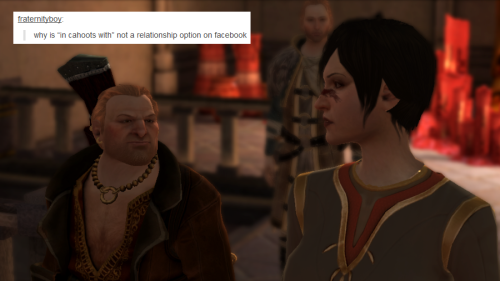 bubonickitten:Dragon Age II + text posts — Varric TethrasVarric &amp; Hawke’s friend