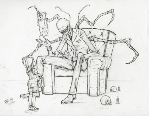 djretroid: This is an old concept I made of Slenderman. One of my all-time favorite horror character