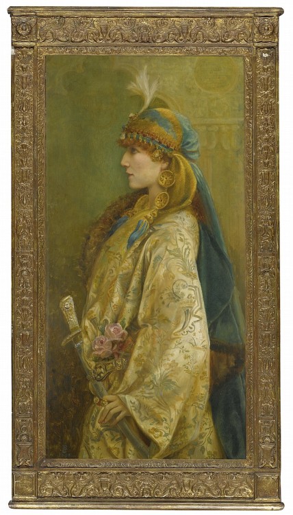 colourthysoul: Walford Graham Robertson - Portrait of Sarah Bernhardt as Roxanna in ‘Adrienne 