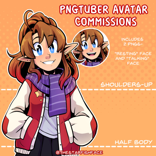 I’m taking PNGtuber avatar commissions! Similar to how my on-screen avatar works on Twitch, a 