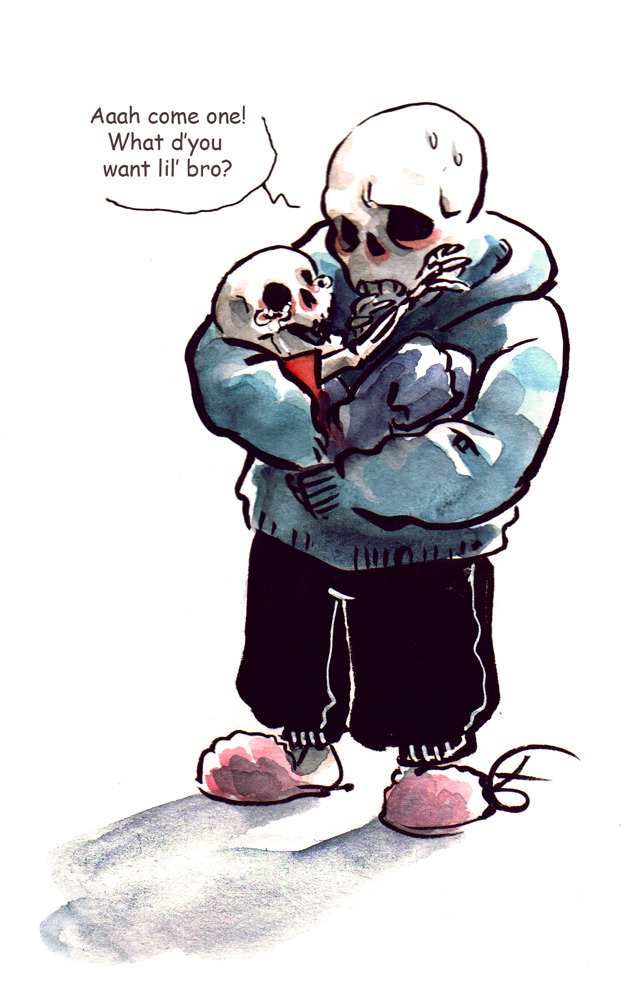 lost-opium-artblog:  and I baby pap with his big bro fro TheSketchLogic :’D