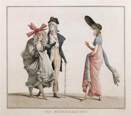 “Les Merveilleuses” by Louis Darcis and Carle Vernet , 1796 or 97