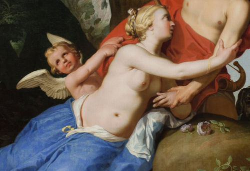  You OK there, baby? Detail: Venus and AdonisAbraham Bloemaert1632 