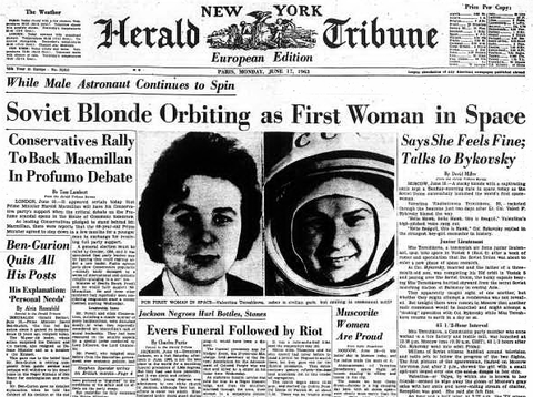 gregorygalloway:On the morning of 16 June 1963, 26-year-old Valentina Tereshkova became the first wo