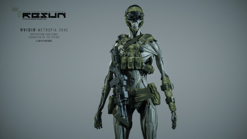 theartofmany: Artist:  Luka MivsekTitle:  NVIDIA Metropia 2042 | Character of the Future“Inside out character design for Artstation challenge NVIDIA Metropia 2042Final version is military adaptation of universal bipedal robotic platform mimicking human