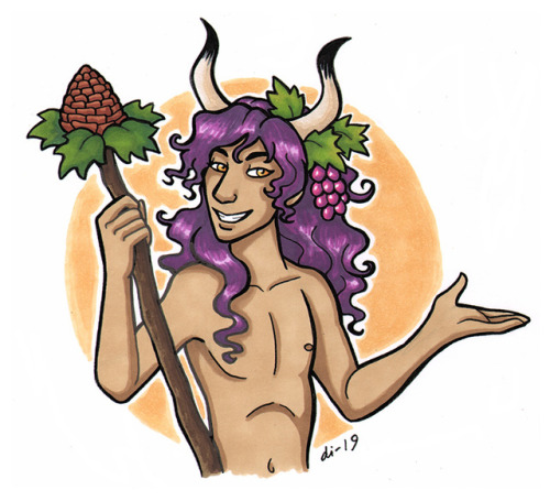 Inktober 02: Dionysus from The Last Bacchae.As the title says, this gorgeous Dionysus is from the ur