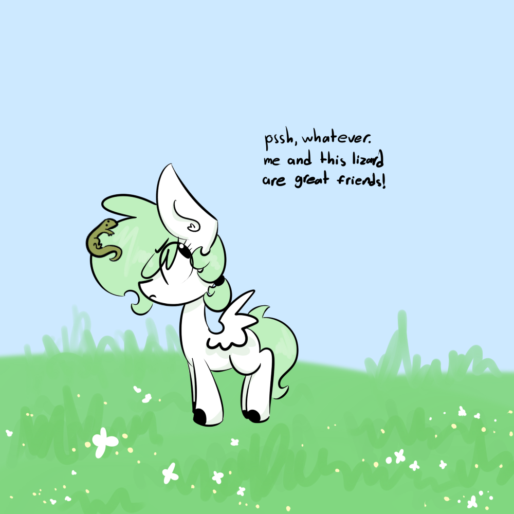 this-is-navi:  other fillies didnt really like me, but i still had lizard :^)  xD