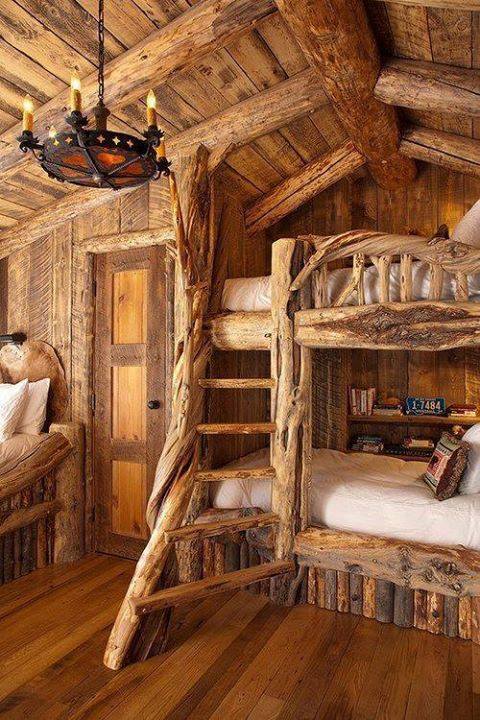 woodworkingpower: Talk about an Authentic Log Cabin! Brilliant. More Woodworking on:Facebook Instagr