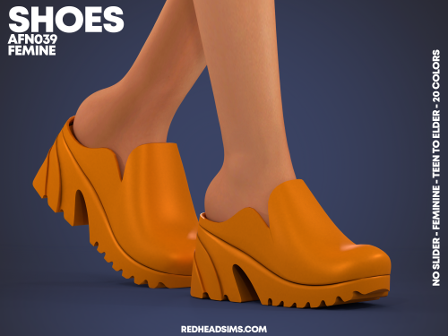 redheadsims-cc: AF SHOES N039 | NO SLIDER NEW MESHCompatible with HQ ModCategory: ShoesCustom Thumbn
