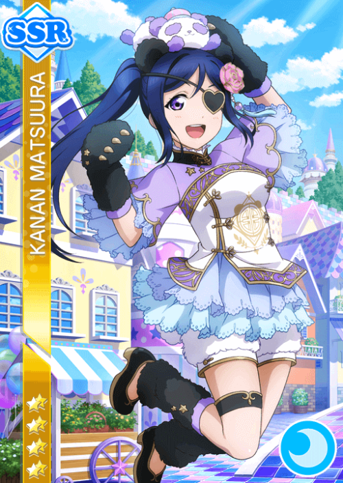 Aqours Animal Set - KanaDia SSRsMatsuura Kanan -  ふわふわパンダ (Stamina)Kurosawa Dia -  スネークを選んだ理由 (Stami